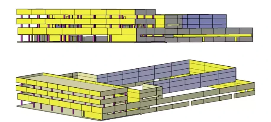 Sistema industrializatua eta soluzio aurrefabrikatuak dituen bulego-eraikina eraikitzea