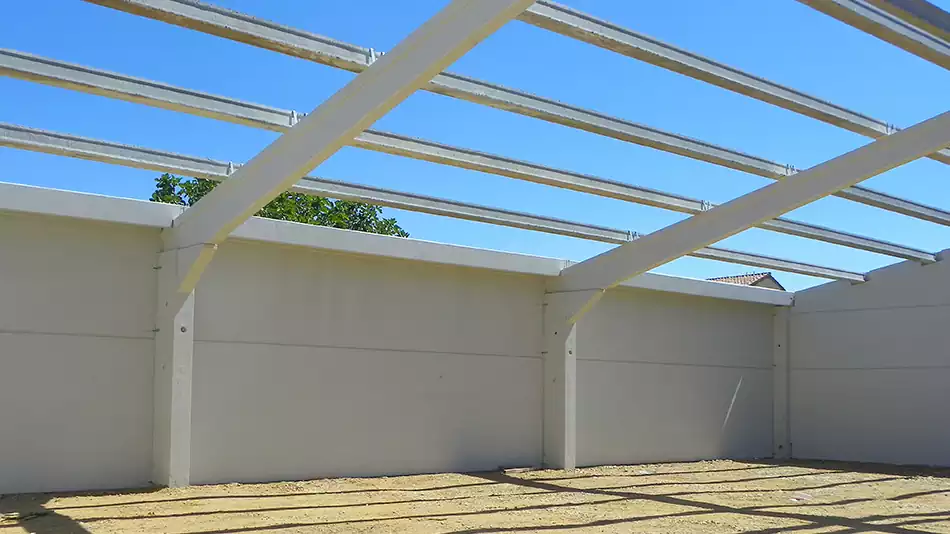 Estructura de prefabricada de hormig&oacute;n para nave agr&iacute;colas.